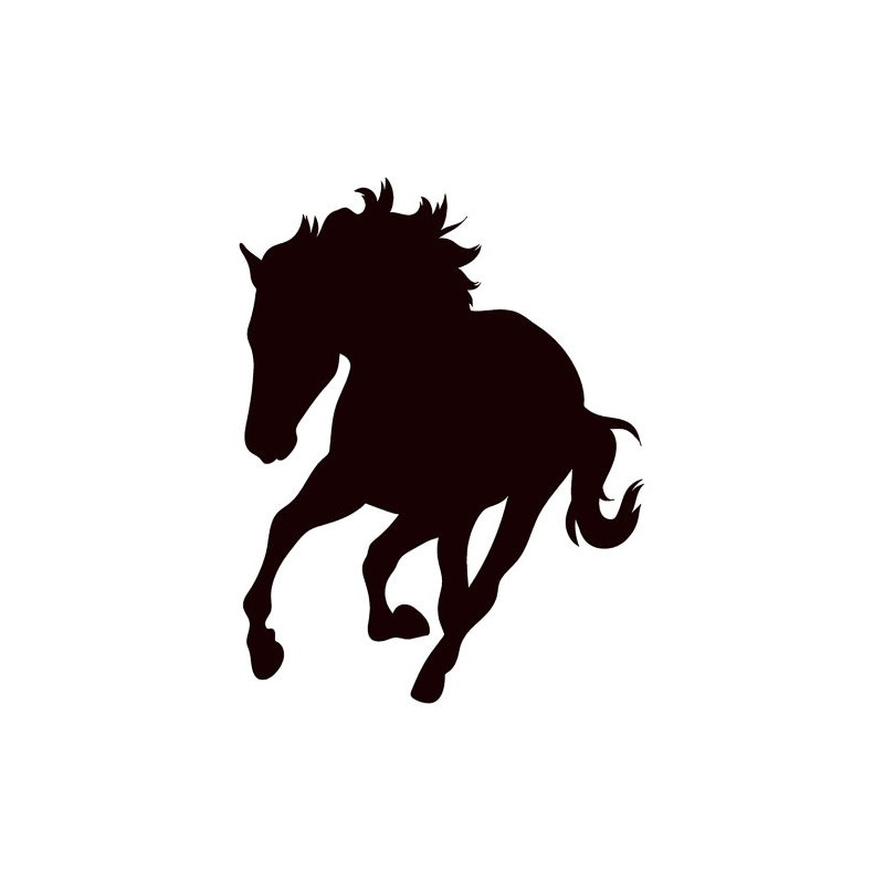 Silhouette de cheval debout debout SS11206