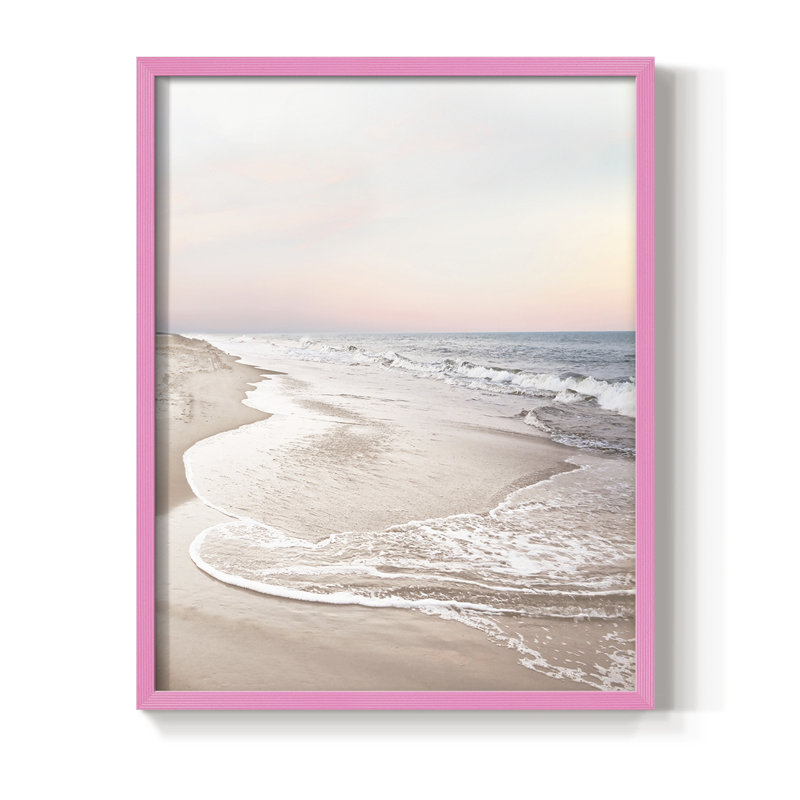Corolla Soft Sunset, reproduction encadrée - bois massif, H 15 po x l 12 po, Rose