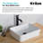 Thin ceramics Rectangular Vessel Bathroom Sink