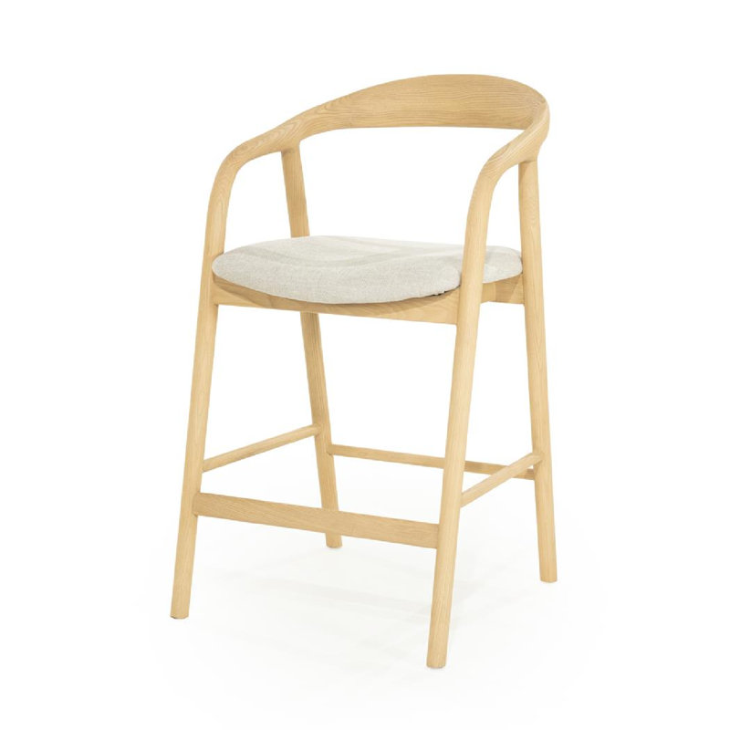 Rayven Barstool Low, Natural, Counter Stool (26" Seat Height)