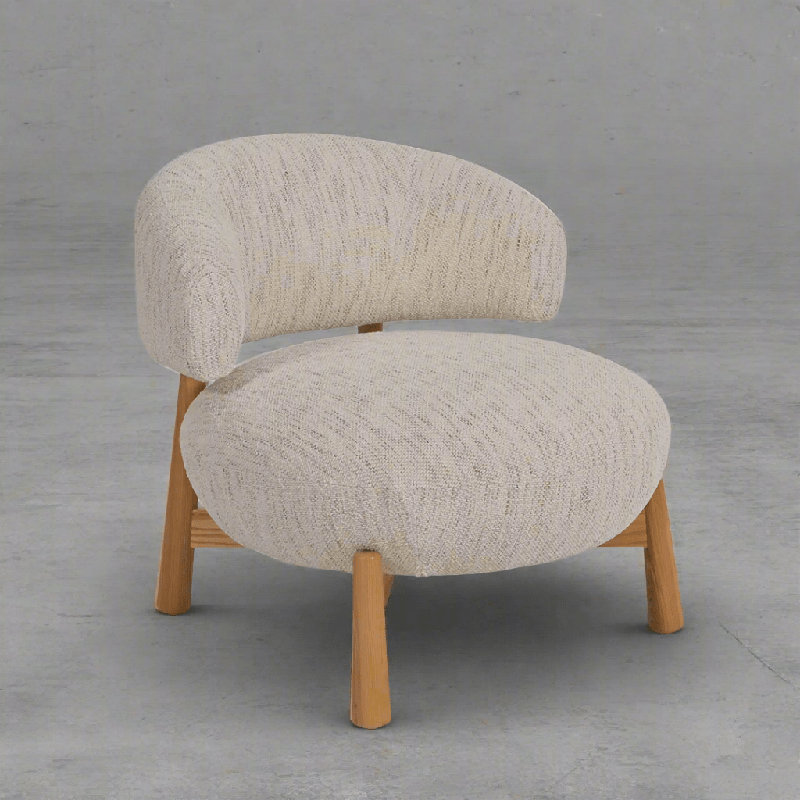 Chaise d'appoint Pina Colada en lin beige