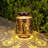 Metal Hanging Solar Powered Integrated LED Outdoor Lantern (Dragonfly pattern)