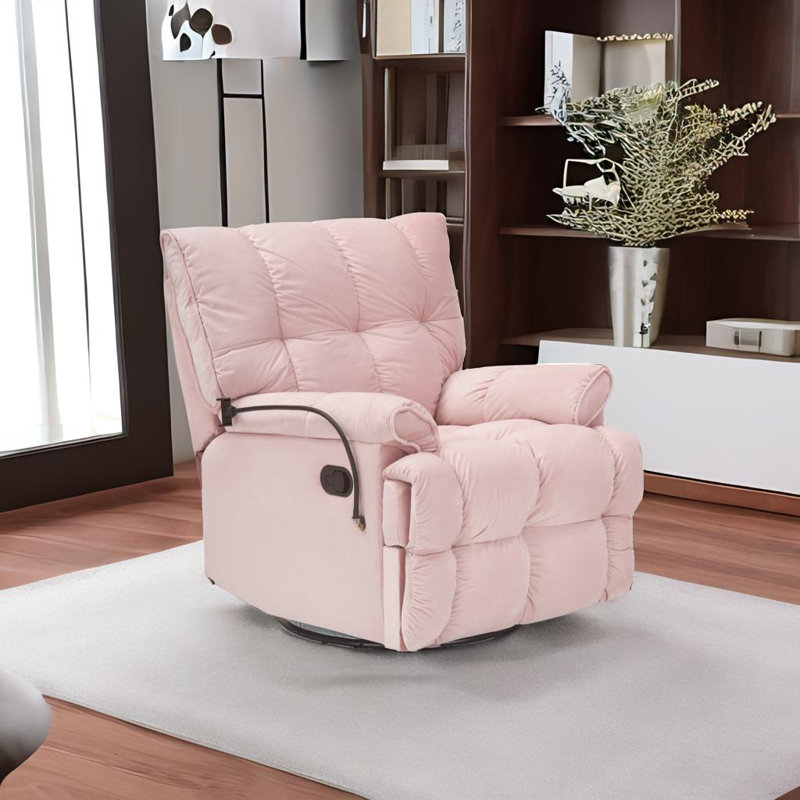 Fauteuil simple, Velours rose