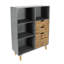 Commode décorative 3 tiroirs à tablette de rangement Muzammil