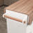 White Foldable Rolling Kitchen Cart