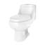 Toilette une pièce 14 po x 28 po DreamLine Aqua, blanc