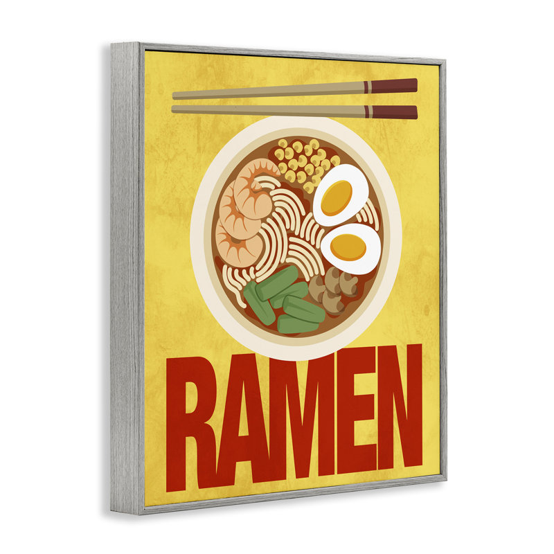Ramen lumineux et baguettes, estampe numérique, conception de Marcus Prime, H 14 po x l 11 po, Estampe numérique Farmhouse
