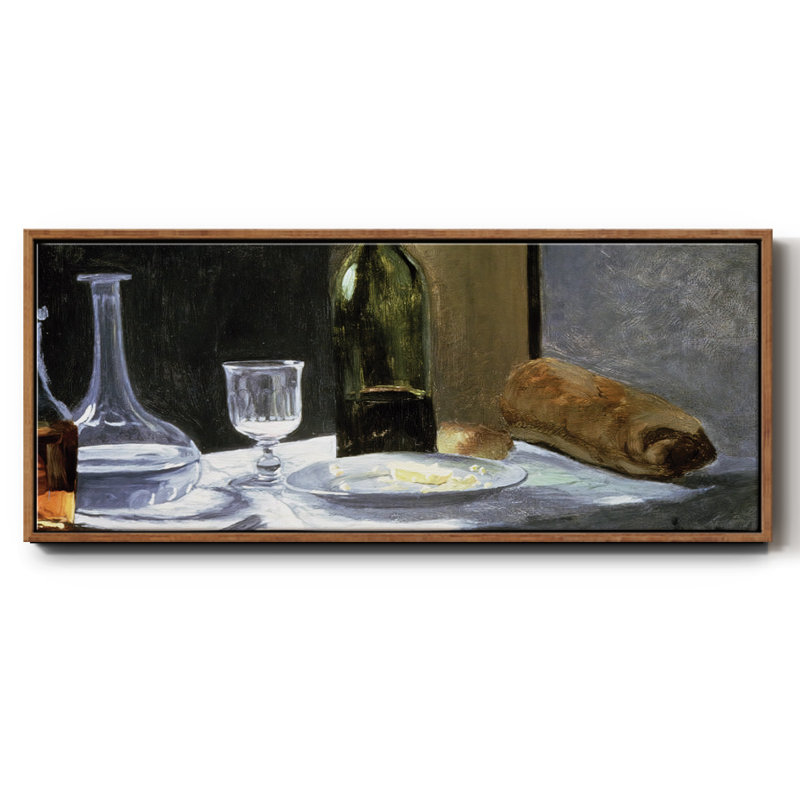 Nature morte avec des bouteilles, 1862 - toile encadrée, H 20 po x l 50 po