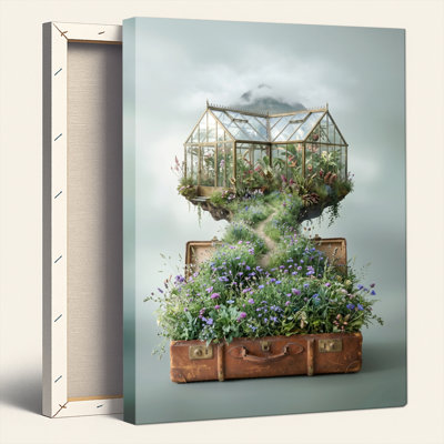 Art mural sur toile Gallery Wrap pour le salon, la chambre à coucher, le bureau ou le vestibule - décoration murale décorative avec jardin flottant