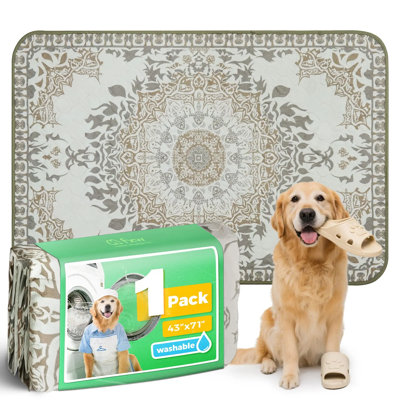 FXW Washable Pee Pads for Dogs, Puppy Pads with Super Absorbent, Specifically Designed for FXW Rollick/Homeplus 32 inch 6 Panels Dog Pen, 43" x 71" Rectangle, Boho, 1 Pack