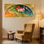 Floral et cosmique, ensemble de 3 reproductions d'art sur toile-990434362