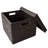 Hand-Woven Rattan Rectangular Basket with Lid-78461942