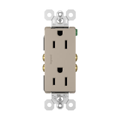 Radiant 15 Amp Tamper Resistant Decorator Duplex Receptacle Outlet