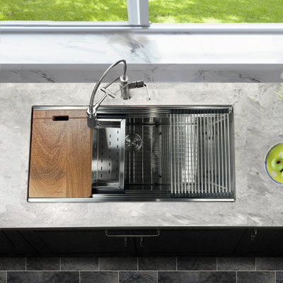 Pro Series 42'' L Single Bowl Kitchen Sink