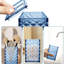 Ensemble d'accessoires de salle de bain 2 pièces, distributeur de savon et porte-brosse à dents bleu