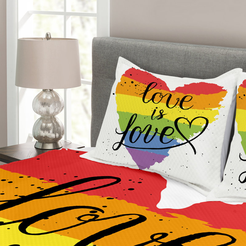 Adorah Multicolour Microfibre Bedspread Set, 220 x 264 cm