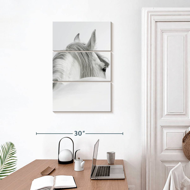 Brampt Gray Haired Horse, 32" H x 20" W