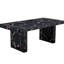 Table multifonctionnelle à 8 places: table de 78,7 po x 39,4 po avec plateau de 3,5 po d'épaisseur et chaises en coton respirant gris foncé en lin doux-118928655