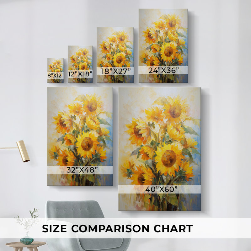 Floral Study Series CLII - Ensemble de toile tendue avec châssis Premium - Prêt à être accroché
