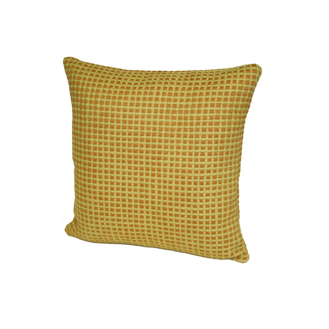 Protege Grid Natural Throw Pillow Rennie & Rose Design Group 