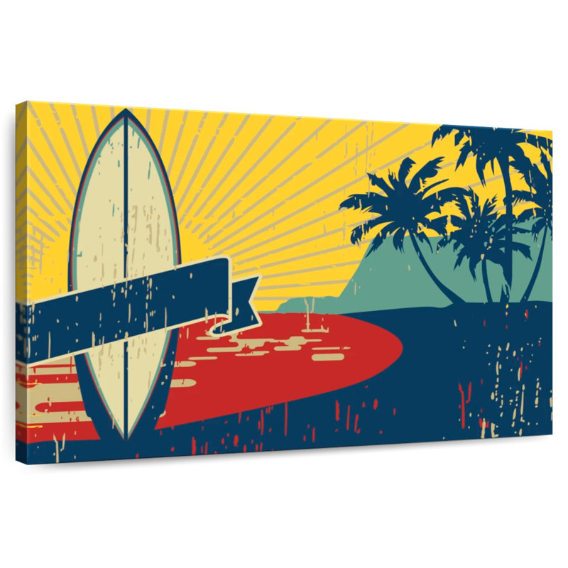 Planche de surf rétro Senne Grunge, H 32 po x l 48 po