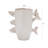 Stoneware Vase with 3D Fish and Reactive Glaze