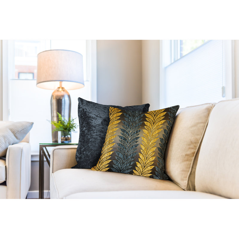 Seraphina Abstract Square Cushion Cover, Yellow