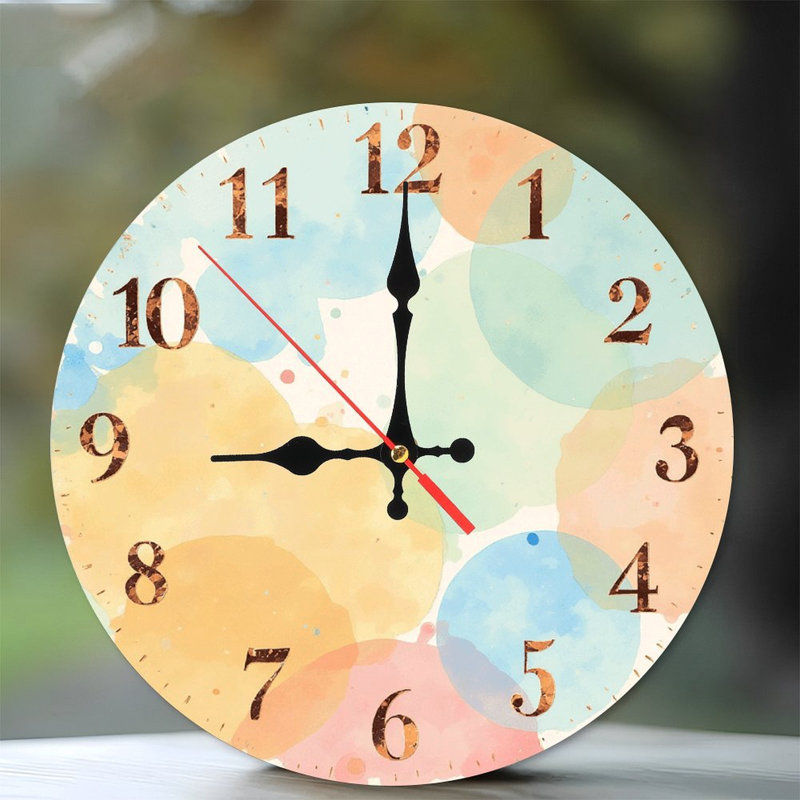Horloge murale pastel pastel