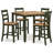 Malkin Counter Height Dining Table And 4 Barstools, Set Of 5-99374619