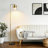 66" Modern Metal Floor Lamp Dual-Layer Shade Bright Lighting Foot Switch For Living Room Bedroom-155844022