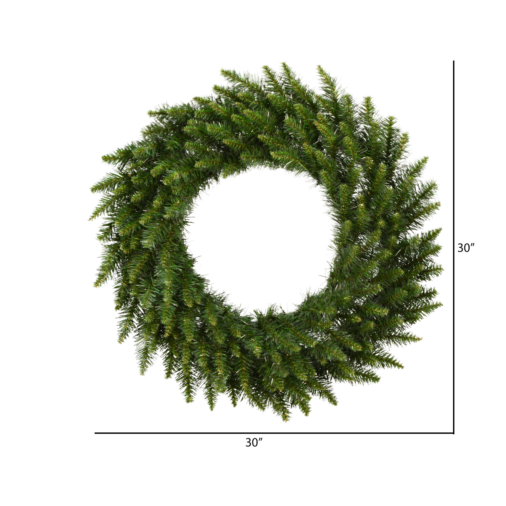Allensworth Artificial Camdon Fir Wreath, 30" H x 30" W x 5" D