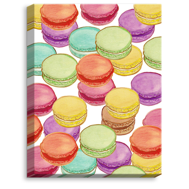 « laduree macaroons ii », reproduction d’art sur toile encadrée, H 20 po x l 16 po x P 1,5 po, Toile tendue