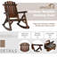 Gracie Oaks Outdoor Wooden Rocking Chair, Patio Log Rustic Adirondack Porch Rocker, All Weather Solid Wood Rocker Chair With High Back & Slatted Seat For Indoor, Deck, Backyard, Garden, Natural-579748251