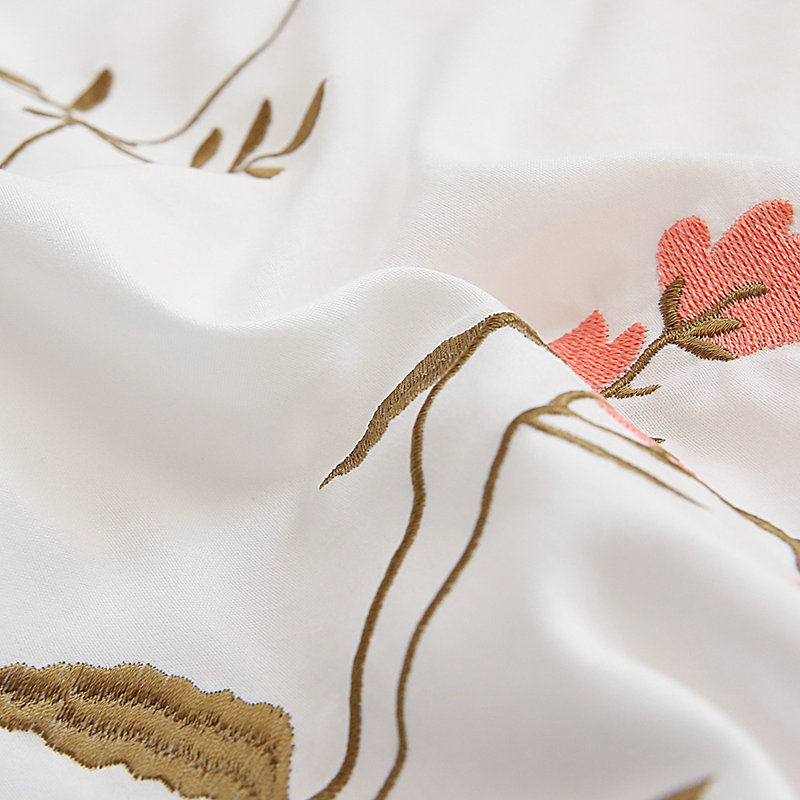 Ensemble de housse de couette en polyester , Grand lit, Blanc
