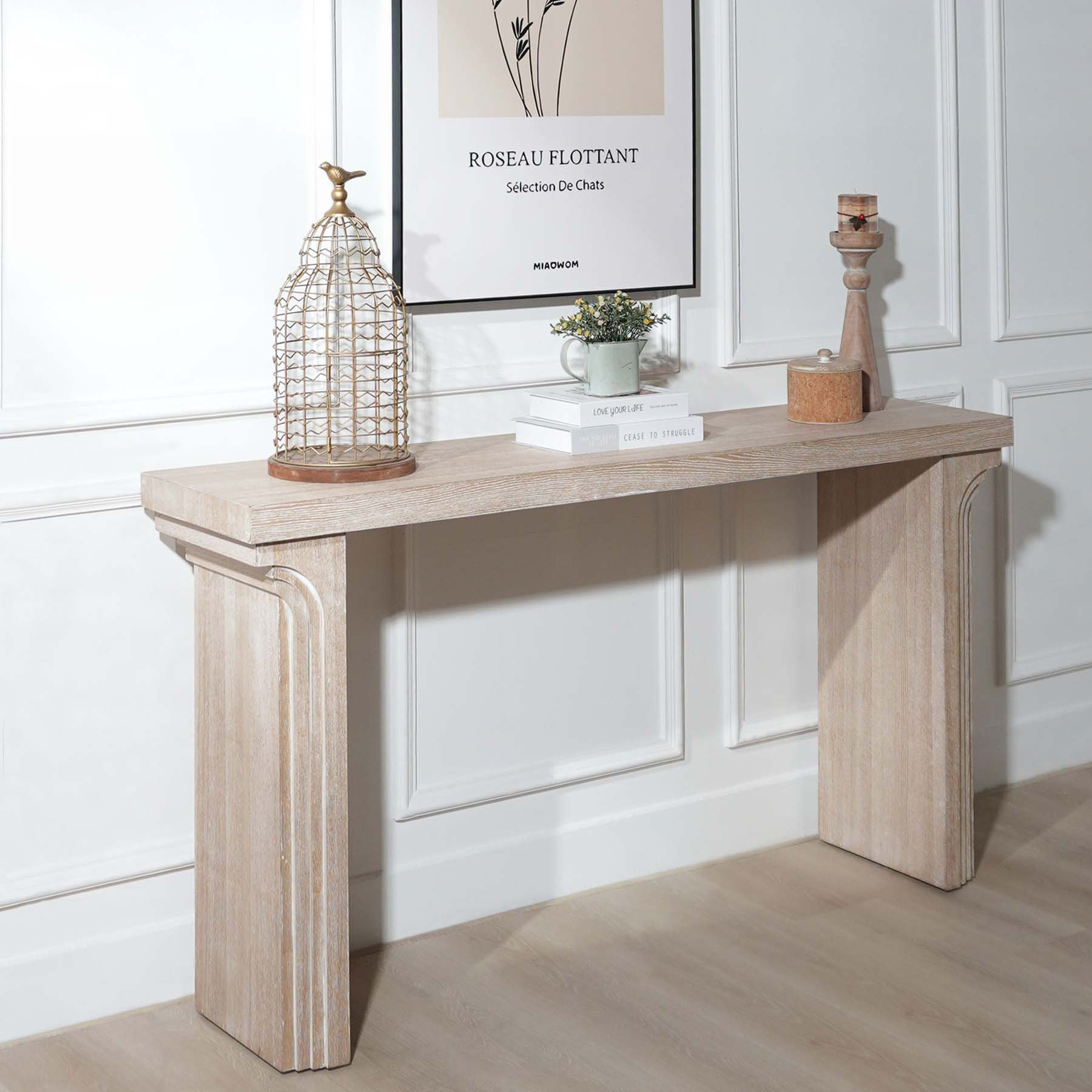 Lark Manor™ Modern Minimalist Wooden Console Table for Entryway, Living ...