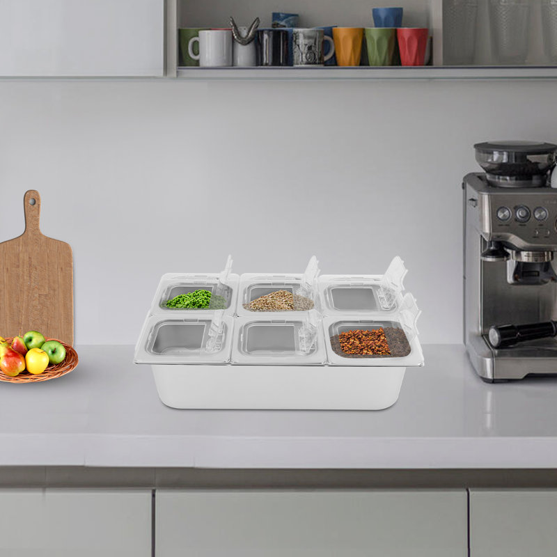 Boîte à fruits en acier inoxydable avec couvercles en acrylique et joints filtrant l'eau