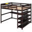 Lit mezzanine avec tablettes de rangement et bureau sous le lit-1599166530-1599166543
