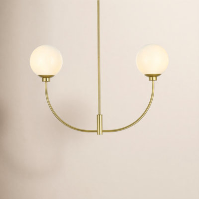 Living District Nyomi 30 Inch chandelier in Brass