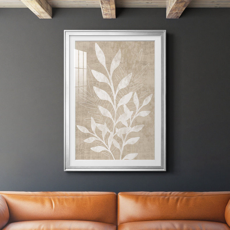 " Foliage Retreat II ", 30.5" H x 22.5" W, Silver