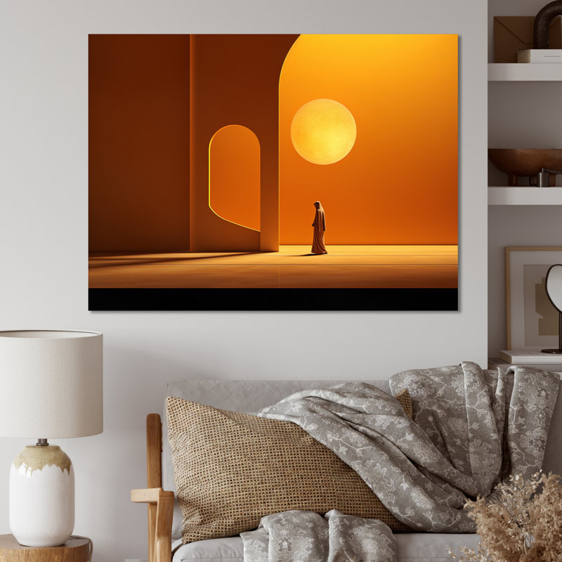 " Islam Art The Light II " Mixed Media Print, H 12 po x l 20 po x P 1 po, Toile tendue