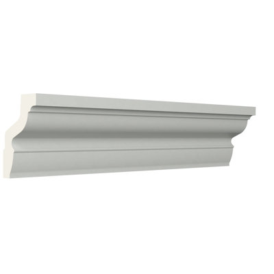 Endurathane Sage Crown Moulding, 1 3/4"H x 1 1/8"P x 2"F x 96"L, Factory Primed