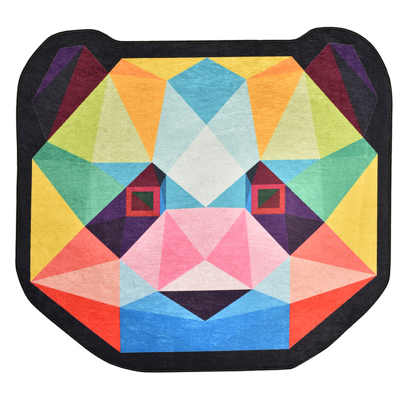 Geometric Shag Area Rug, Novelty 140cm