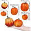 7 pièces de citrouilles orange artificielles assorties pour récolter des citrouilles en mousse décoratives pour la ferme, automne rustique, action de grâce, Halloween