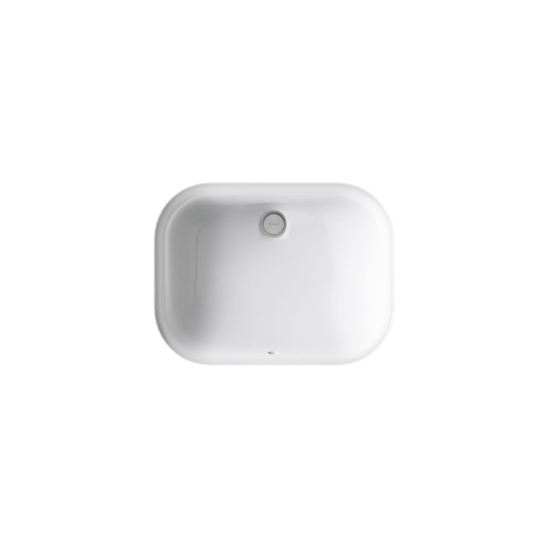 Tahoe Metal Rectangular Undermount Bathroom Sink with Overflow, White