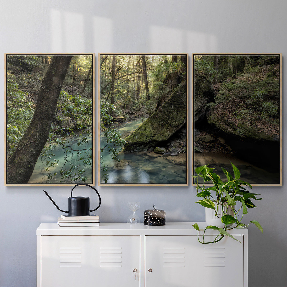 Millwood Pines Filtered Light I Framed On Canvas 3 Pieces Print | Wayfair