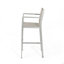 Tabourets 29,50 "avec structure en aluminium antirouille argenté, ensemble de 2