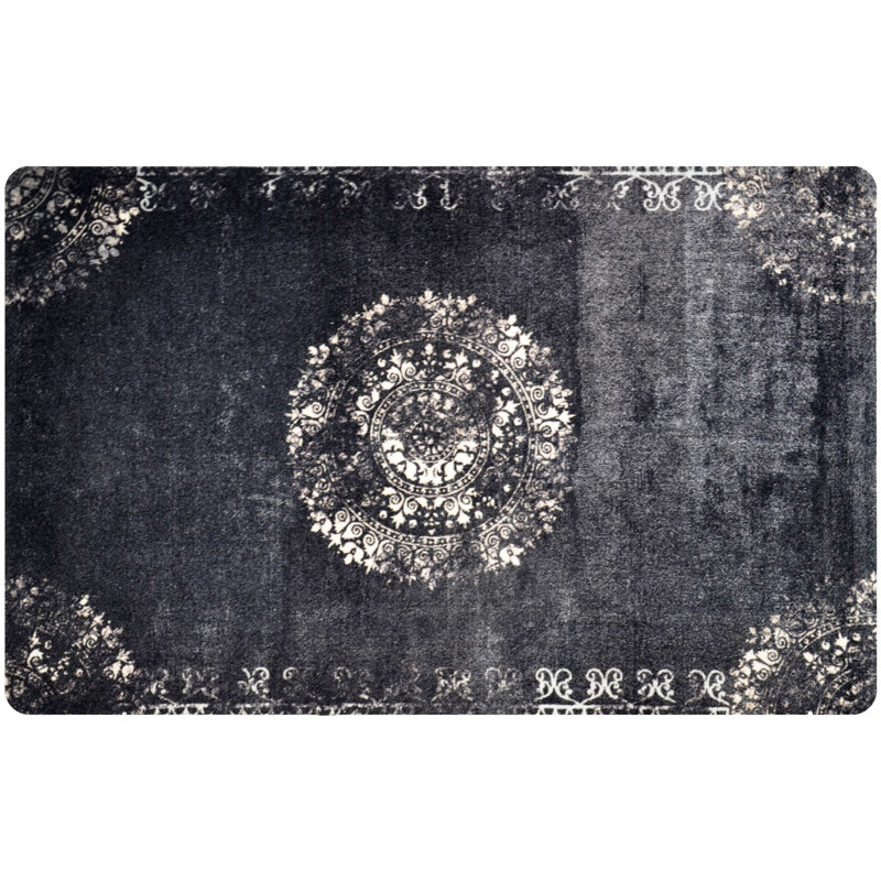 Breccan Non-Slip Indoor Doormat, Black, Rectangular 75cm x 120 cm
