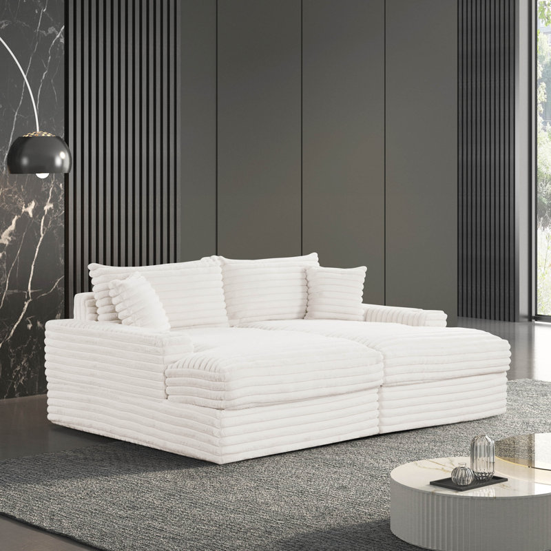 Canapé double Hedden, Blanc