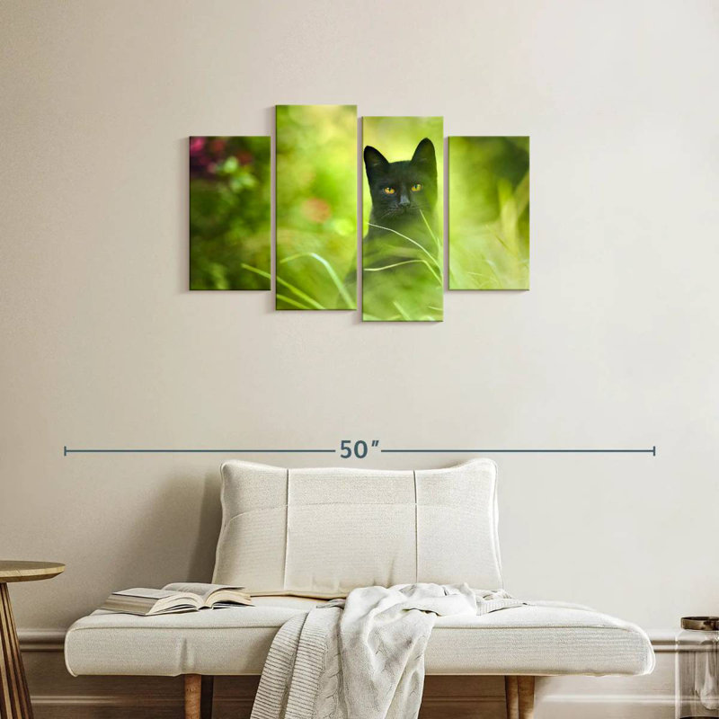 Brampt Serious Black Cat, 22" H x 36" W