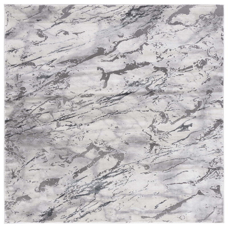 Hallie-May Performance Abstract Rug, Square 6'7"